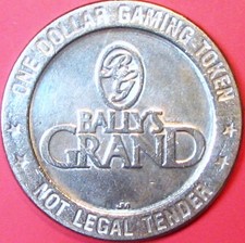 Bally's Grand. $1 Casino Token. Atlantic City, NJ. J66. picture