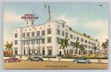 Hotel Arlington by the Sea Miami Beach Florida Linen Postcard No 5438 picture