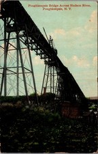 1910 Poughkeepsie Bridge Hudson River NY Postcard picture