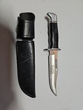 Knife #194 Buck 119 with Black Leather Sheath 100 Years Fixed 6