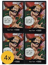 4X DON Card (Gol.D.Roger) Foil DON Carrying On His Will One Piece Playset picture