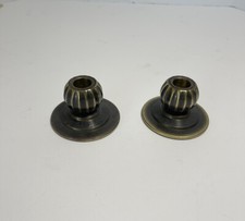 Set of 2 Vintage Brass Weighted Candle Holder Candlestick (pair) picture