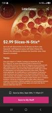 8x Little Caesars Pizza Stix Codes Exp 9/28 11:59ET See T&C picture