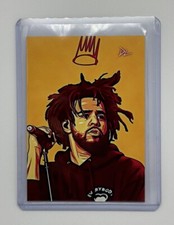J. Cole Limited Edition Artist Signed “Rap Icon” Trading Card 4/10 picture