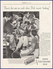 Vintage 1933 KODAK Verichrome Film Photography Ephemera 1930's Print Ad picture