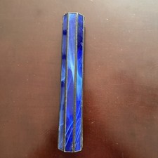 Rare Steven D Bland Handmade Stained Glass Blue Kaleidoscope Signed Vintage Vtg picture