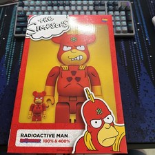 The Simpsons Radioactive Man Bearbrick 400% & 100% Medicom Toy-Fast -SEALED picture