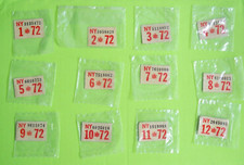 1972 New York Registration Year Sticker You Pick Month Original New In Plastic picture