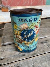 VINTAGE LIGGETT'S CANDY TIN ONE POUND NET ROUGH CONDITON/GRAPHICS, PUSH DOWN LID picture