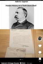 1908 Adin B. Capron Signed Congressional Letter & Envelope 60th  Congress RI picture