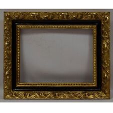 Ca. 1930-1950 Old wooden frame decorative with metal leaf Internal: 16.9x12.5 in picture