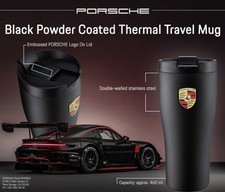 Porsche Matte Black Thermal Coffee Tumbler picture