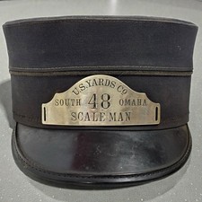 Vintage Union Pacific Railroad Union Stockyard Hat Omaha NE Farm Ranch Livestock picture