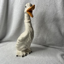 Vintage Ruth Sherrod Craftique Ceramic Goose 15” Figurine Open Mouth Bird picture
