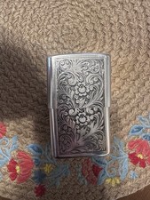 Park Industries Florentine Vintage 1950s Aluminum Slide Top Cigarette Case picture