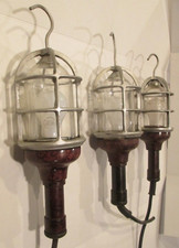 Lot 3 Vintage Nautical Industrial Trouble Light Stewart R Browne Bakelite   BSMT picture