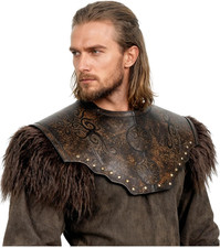 Viking Leather Breastplate Adult Chest Armor Renaissance LARP Knight Cosplay Med picture