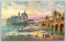 Antique France Postcard NICE le Palais de la JeteePromenade Oilette picture