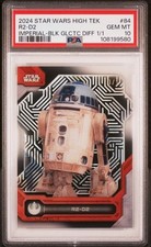 2024 TOPPS STAR WARS HIGH TEK #84 R2-D2 IMPERIAL-BLACK DIFFRACTOR GALACTIC 1/1 picture