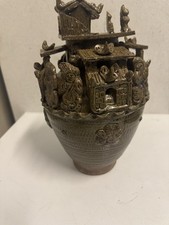traditional Antique Chinese celadon-glazed ceramic funerary/spirit jar picture