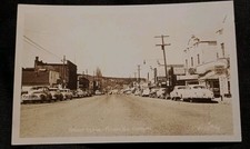 RPPC 1940s Prineville, Oregon Street Scene Downtown Motel Cars Coffee Shop picture