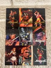 1996 Vtg 90s SoulBlade PS1 NAMCO UN-CUT Promo Trading Cards Sheet Retro Gaming picture