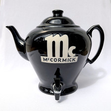 McCormick Tea ~ Large 2-Gallon Dispenser  ~ Teapot Shaped Advertising Display picture