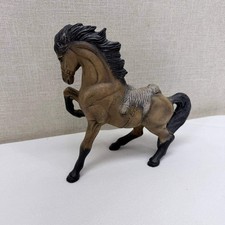 Vintage 1989 Rearing Horse Figurine Native American Style Fur Saddle 8.5in picture