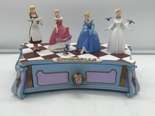 RARE Vintage Cinderella Figurines Jewelry Box Disney Watches Excellent Condition picture