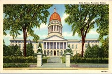 Vintage Postcard 1940 Maine State House (Capitol Augusta, Maine (ME) picture