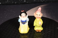 Vintage WALT DISNEY 1950S ENESCO SNOW WHITE And DOPEY SALT And PEPPER SHAKERS picture