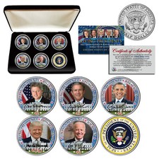 2025 LIVING PRESIDENTS Signature JFK Half Dollars 5-Coin Set & Bonus Coin w/ BOX picture