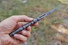 EDC DAMASCUS STEEL Hunting Dagger Survival Boot KNIFE FullTang Combat FISHING X4 picture