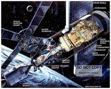 CUTAWAY ILLUSTRATION OF THE SKYLAB ORBITAL WORKSHOP - 8X10 NASA PHOTO (AZ-068) picture