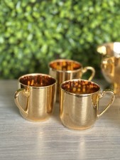 Antique Noritake Gold Cup & Saucer Gold Luster Maruki Seal Antique 3 Sets Japan picture