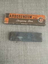 VINTAGE CARBORUNDUM SHARPENING STONE - USED picture