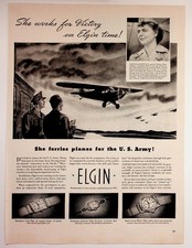 Elgin Watches WWII Vintage Magazine Ad 1943
