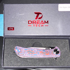 DREAM TECH LITE Pocketknife D2 Drop Point Plain G10 Liner Lock Clip R/B/Bk picture