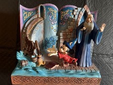 New Jim Shore Disney SORCERER MICKEY Mouse STORY BOOK Fantasia Figurine Diorama picture