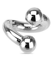 1 Rare 8g 5/8 Twister Ring 316L Surgical Steel Internally Threaded Ear Orbital picture