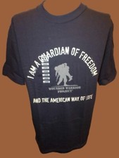 U.S MILITARY WOUNDED WARRIOR PROJECT T-SHIRT DARK BLUE SIZE LARGE picture