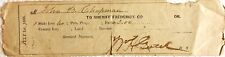 1868 John B. Chapman Post Civil War Era Bill To Sherriff Frederick Co Signed picture
