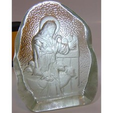 Religious Art Glass Paperweight Jesus Figure Christian Home Decor The Protector picture