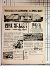 1959 Port St. Lucie Florida Mackle Homes Mid-Century Modern House Ad Ephemera picture