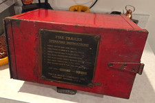 Vintage 1940s WWII Era La Bour Fire Trailer Extinguisher Tool Box & Instructions picture