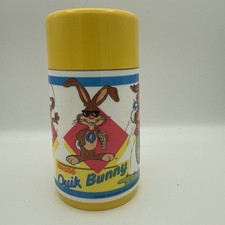 1989 Nestle Quik Bunny Aladdin Thermos Bottle Mug 7