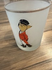Vintage Signed DANIEL BAER SNOOTY FOX Frosted Cocktail Glass picture