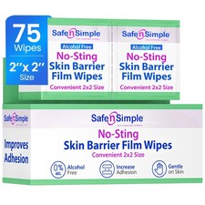 Skin Barrier Wipes No-Sting 2 x 2 Inch 75 Count Sensitive picture