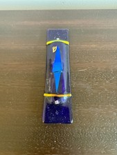 Beautiful Blue Glass Mezuzah Cover for Any Door, comes w/the screws, New picture