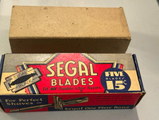 Vintage NOS Segal Double Edge Razor Blades Full Store Display Box 20 Packs 100ct picture